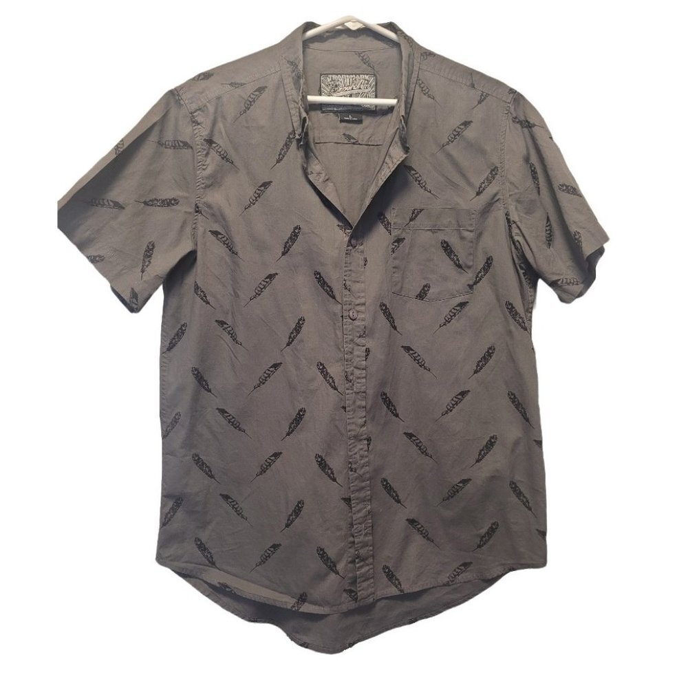 Men's Brooklyn Cloth Casual Button-Down Collar Short Sleeve Shirt, L